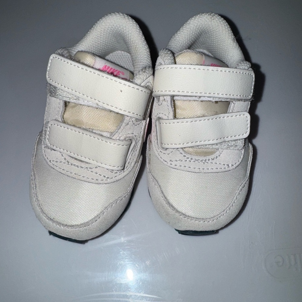 Nike Double Strap Cream Athletic Sneakers